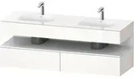 Duravit Collection One Einbauwaschtisch mit Unterbau 1600mm - Wei&szlig; Hochglanz Dekor