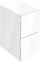 KEUCO Edition 11 Art Sideboard mit zwei Ausz&uuml;gen, 400mm - Glas wei&szlig;