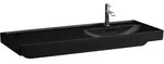 LAUFEN Meda Waschtisch mit Ablage links 1200 x 460mm - schwarz matt