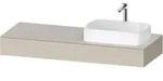Duravit Collection One Konsole 1400x550x170 mm, f&uuml;r Becken rechts - taupe supermatt