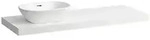 LAUFEN Lani Waschtischplatte 1370mm, mit Ausschnitt - wei&szlig; matt