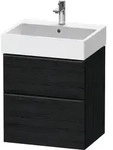 Duravit D-Neo Waschtischunterbau wandh&auml;ngend mit M&ouml;belgriff Diamantschwarz -...