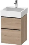 Duravit D-Neo Waschtischunterbau wandh&auml;ngend mit M&ouml;belgriff Diamantschwarz -...