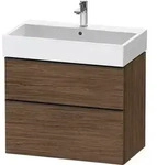 Duravit D-Neo Waschtischunterbau wandh&auml;ngend mit M&ouml;belgriff Diamantschwarz -