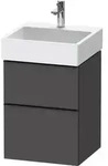 Duravit D-Neo Waschtischunterbau wandh&auml;ngend mit M&ouml;belgriff Diamantschwarz -