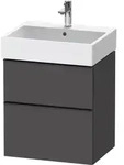 Duravit D-Neo Waschtischunterbau wandh&auml;ngend mit M&ouml;belgriff Diamantschwarz -