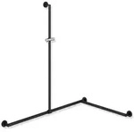 HEWI System 900 Duschhandlauf mit verschiebbarer Brausehalterstange, 1250/965/1185mm
