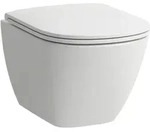 LAUFEN Lua sp&uuml;lrandloses Wand-WC compact Ausf. kurz verdeckte Bef. wei&szlig; - wei&szlig;
