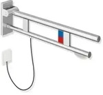 HEWI System 900 St&uuml;tzklappgriff Duo, Design A, mit Sp&uuml;lausl&ouml;sung/Funktionstaste,