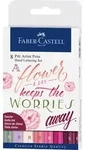 Faber-Castell Tuschestifte Pitt Artist Pens Lettering 8er Set Pinkt&ouml;ne /