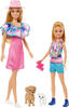 Barbie - und Stacie Schwestern Puppenset mit 2 Hunden und Zubehör
