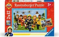 Ravensburger Spieleverlag Kinderpuzzle 2x12 Teile - Feuerwehrmann Sam - Die Rettung