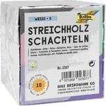 Folia Streichholzboxen WEISS size S 10 St&uuml;ck / Folia