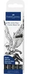 Faber-Castell Tuschestifte Pitt Artist Pens 4er Set schwarz / Faber-Castell