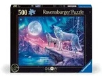 Erwachsenenpuzzle 500 Teile - Wolf im Nordlicht / Ravensburger Spieleverlag / Spiel