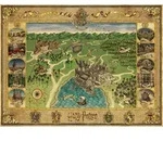 Erwachsenenpuzzle 1500 Teile - Harry Potter - Hogwarts Karte / Ravensburger