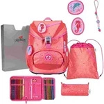 DerDieDas Schulranzen Set ErgoFlex Light Superflash Schulranzen Set 5tlg Coral Reef /