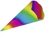 URSUS Schult&uuml;ten 3D-Schult&uuml;ten 'Regenbogen' H&ouml;he 41 cm Durchmesser 15 cm 5er...