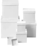 Creativ Company Deckelkartons - Sortiment Quadratische Form H 75+10+13+15+18+20+23 cm