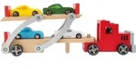 Small foot 4222 - Autotransporter Klassik mit Laderampe und 4 Autos Holz L&auml;nge: 38