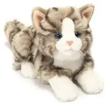 Teddy-Hermann - Katze liegend grau 20 cm / Teddy-Hermann / Spiel