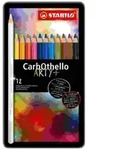 STABILO Buntstift Pastellkreidestift CarbOthello - ARTY+ 12er Metalletui / Stabilo /