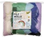 Folia Filzwolle RAINBOW 360g 12 B&uuml;ndel in 12 Farben sortiert / Folia