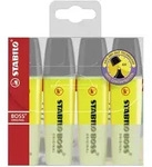 STABILO Textmarker BOSS ORIGINAL 4er Set gelb / Stabilo