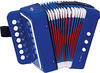 Bino 86584 - Akkordeon blau/bunt Kinderakkordeon Musikinstrument