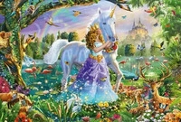 Schmidt Spiele - Prinzessin mit Einhorn und Schloss 150 Teile