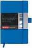 Herlitz Notizbuch Classic A6 96 Blatt kariert blue mit Leseband und Falttasche