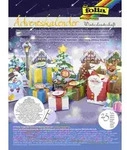 Folia Adventskalender Bastelset Winterlandschaft 24 Stanzb&ouml;gen in 25x33cm inkl.