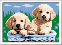 Ravensburger Spieleverlag S&uuml;&szlig;e Hundewelpen Malen nach Zahlen Serie E