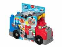 Mattel - Mega Bloks Fast Tracks Rennwagen-Transporter mit Geräuschen 15 Teile