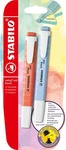 STABILO Textmarker swing cool Pastel Wolkenblau + Korallrot 2er Set