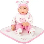 Small foot 11237 - Puppe Hanna mit wei&szlig;/rosa Zubeh&ouml;r Weichk&ouml;rper-Puppe 40cm /