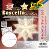 Folia Bascetta-Stern TRANSPARENT 115g/m2 20x20cm 32 Blatt Schneeflocken