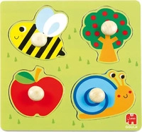 Jumbo Spiele Holzpuzzle Biene Apfelbaum und Schnecke