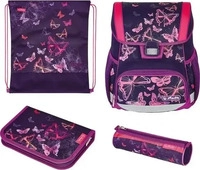 Herlitz Schulranzen Loop Plus Butterflies 16 Liter bef&uuml;llt