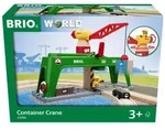 BRIO World 33996 Bahn Verlade Terminal - Mit beweglichem Kran zum Umladen von G&uuml;tern