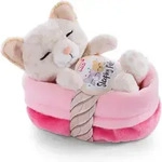 NICI - Sleeping Pets - K&auml;tzchen mit Leopardenmuster 12cm im K&ouml;rbchen / NICI / Spiel