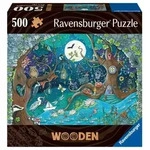 Ravensburger Puzzle 17516 - Fantasy Forest - 500 Teile Holzpuzzle f&uuml;r Kinder und