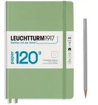 Notizbuch Medium (A5) EDITION 120 Hardcover 203 nummerierte Seiten Salbei dotted /