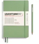 Notizbuch Medium (A5) Softcover 123 nummerierte Seiten Salbei Liniert /