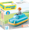 PLAYMOBIL 71323 1.2.3: Push & Go Car Spielset, Mehrfarbig