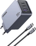 UGREEN Nexode Pro 100W 3-Port GaN Fast Charger Set EU Wall Universal, Gray