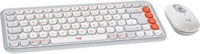 LOGITECH POP Icon Combo, Tastatur und Maus Set, kabellos, White
