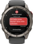 GARMIN fenix 8 Pro, 51 mm AMOLED Smartwatch Silikon, mm, Graphit/Schwarz