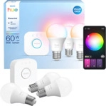 PHILIPS Hue Essential Starter Kit: Bridge + 3 E27 smarte Lampen RGB Starterset