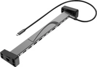 HAMA USB-C-Docking-Station, 12 Ports Dockingstation, Grau